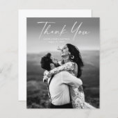 Budget Script Foto Hochzeit Vielen Dank Karte (Vorne/Hinten)