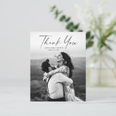 Budget Script Foto Hochzeit Vielen Dank Karte (Stehend Vorderseite)