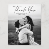 Budget Script Foto Hochzeit Vielen Dank Karte (Vorderseite)