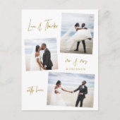 Budget Script Foto Hochzeit Vielen Dank Postcard Postkarte (Vorderseite)