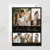 Budget Script Foto Hochzeit Vielen Dank Postcard Postkarte (Vorne/Hinten)