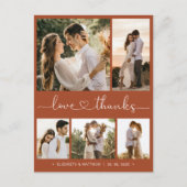 Budget Script Foto Hochzeit Vielen Dank Postcard Postkarte (Vorderseite)