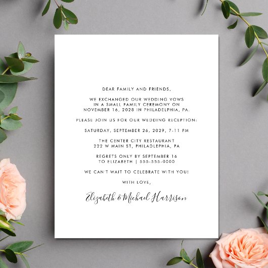 Budget Script Foto Hochzeitsempfang