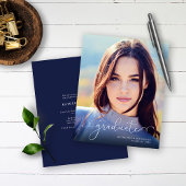 BUDGET Script-Foto Navy Blue Abschluss