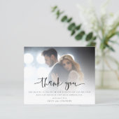 Budget Script Foto Overlay Wedding Vielen Dank (Stehend Vorderseite)