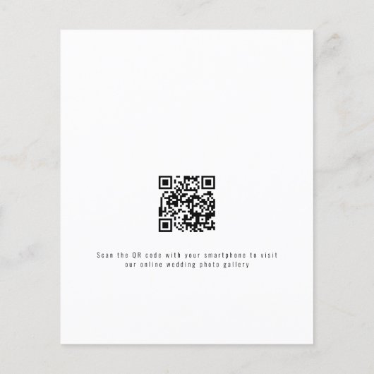 Budget Script Foto QR Code Hochzeit Vielen Dank (Rückseite)