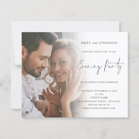 Budget Script Foto QR Code Hochzeitsfeier Abend Ei (Vorderseite)