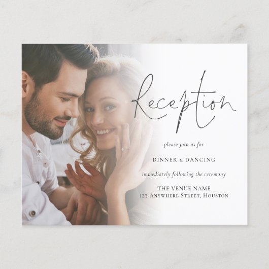 Budget Script Foto QR Code Wedding Reception Encl (Vorderseite)