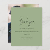Budget Script Foto Sage Green Wedding Vielen Dank (Vorne/Hinten)