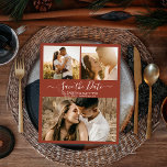 Budget Script Foto Terracotta Save the Date Flyer<br><div class="desc">Budget moderne boho erthy Terracotta Skript 3 Foto Collage Hochzeit sparen das Datum Ankündigung personalisiert erschwingliche Low-Budget-Flyer. Chic minimalistisches Design-Template verfügt über drei (3) Paar Foto Collage und elegante kursive Hand Schrift Typografie Schrift "Save the Date" Text auf Terrakotta erthy Ton, Rost verbrannten orange Hintergrund. ***BEACHTE! *** HAUSHALTSPAPIER/FLYER IST PAPIERTHIN....</div>