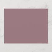 Budget Script Foto Wedding Mauve Einladung (Rückseite)