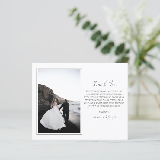 Budget Script Foto Wedding Vielen Dank (Stehend Vorderseite)