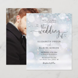 Budget Script Foto Winter Hochzeit Einladung