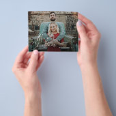 Budget Script Frohe Weihnachten Foto Weihnachtskar Flyer (Gruppe)