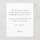 Budget Script Future Frau Brautparty Danke (Rückseite)