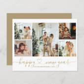 BUDGET Script Gold Happy Silvester 5 Foto Urlaub (Vorne/Hinten)