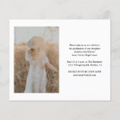 Budget Script Graduate Foto Abschluss Einladung (Rückseite)