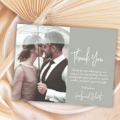 Budget Script Green Foto Wedding Vielen Dank Flyer