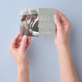 Budget Script Green Foto Wedding Vielen Dank Flyer (Gruppe)