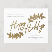 Budget Script Happy Holidays Business Holiday Card (Vorderseite)