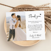 Budget Script Heart Foto Wedding Vielen Dank Flyer
