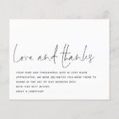 Budget Script Liebe Danke Foto Wedding Vielen Dank (Vorderseite)