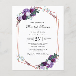 Budget Script Lila florales Brautparty
