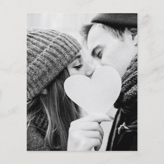 Budget Script Lilac Foto Hochzeit Einladung (Rückseite)