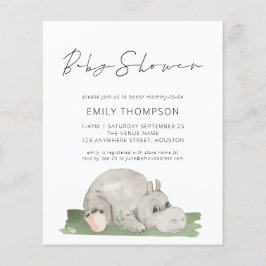 Budget Script Niedlich Hippo Kinderdusche Einladun