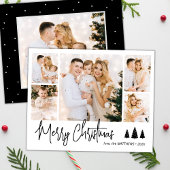 Budget Script Pine 5 Foto Collage Weihnachtskarte