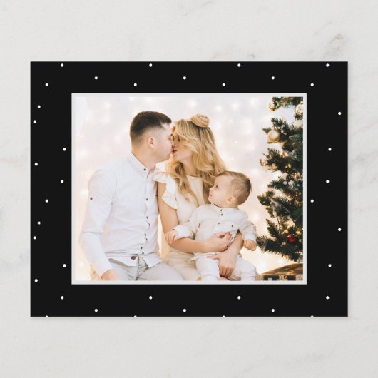 Budget Script Pine 5 Foto Collage Weihnachtskarte (Rückseite)