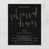 Budget Script Probe Dinner Gold Black Einladung (Vorderseite)