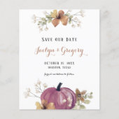 Budget Script Pumpkin Fall Save the Date (Vorderseite)