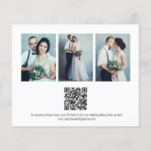 Budget Script QR Code 3 Fotos Hochzeit Vielen Dank (Rückseite)
