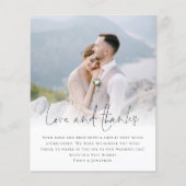 Budget Script QR Code Foto Hochzeit Liebe Dank (Vorderseite)