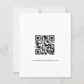 Budget Script QR Code Foto Hochzeit RSVP Enclosure (Rückseite)