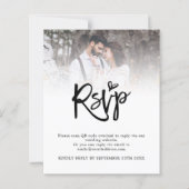 Budget Script QR Code Foto Hochzeit RSVP Enclosure (Vorderseite)