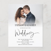 Budget Script QR Code Foto Overlay Wedite Einladun (Vorderseite)