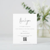 Budget Script QR Code Hochzeitsgalerie Danke (Stehend Vorderseite)