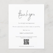 Budget Script QR Code Hochzeitsgalerie Danke (Vorderseite)