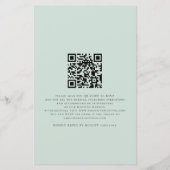 Budget Script QR Code Mint Green Wedding Einladung (Rückseite)