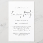 Budget Script QR Code Wedding Abend Party Einladun (Vorderseite)