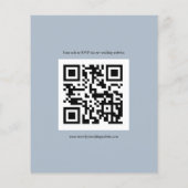 Budget Script QR Code Wedding Dusty Blue UAWG (Rückseite)