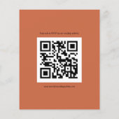 Budget Script QR Code Wedding Terracotta UAWG (Rückseite)