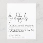 Budget Script Schwarz-weiß Wedding Details ENCL (Vorderseite)