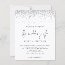 Budget Script Silver Glitzer Einladung