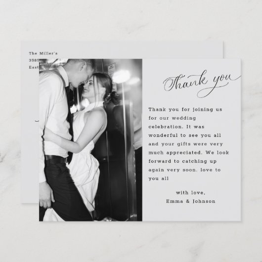 Budget Script Wedding Custom Foto Vielen Dank (Vorne/Hinten)