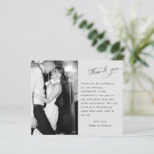 Budget Script Wedding Custom Foto Vielen Dank (Stehend Vorderseite)