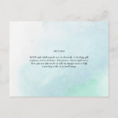 BUDGET Sea Glass Modern Rett Date Wedding Postkarte (Rückseite)