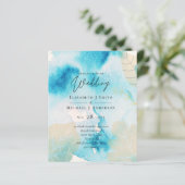 BUDGET Sea Glass Shades Watercolor Wedding (Stehend Vorderseite)